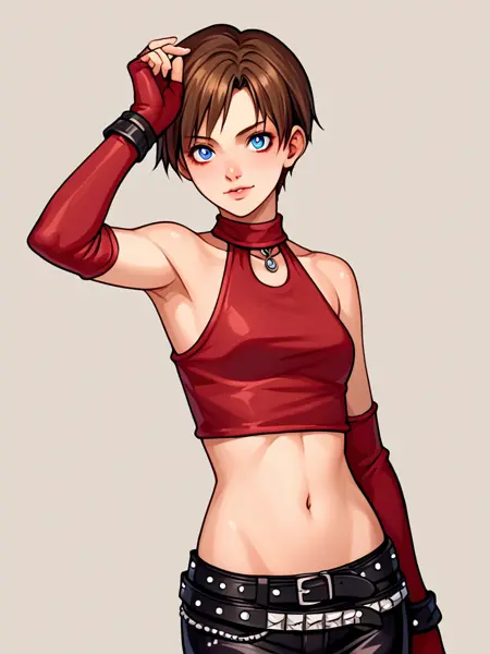 Rebecca Chambers Leather Halter top