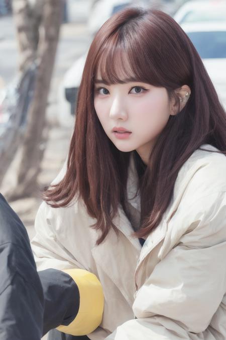 eunha, bob hair, hair bangs
,best quality, realistic, photorealistic,ultra detailed,extremely detailed face 
 <lora:eunha-c2-000002:0.8>