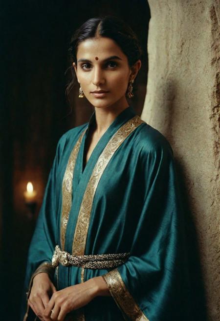 analog film photo hyperrealistic photography, raw-photo, 64k, full body shot, photo of a beautiful woman, young androgynous elf man , indian, big nose, respectable arch mage garment robe, fantasy setting, intricate hair design
, frontal, cinematic light, perfect face,  . faded film, desaturated, 35mm photo, grainy, vignette, vintage, Kodachrome, Lomography, stained, highly detailed, found footage,