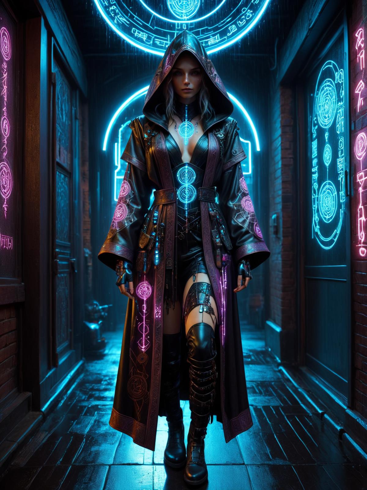 Neon Cyberpunk SDXL - Techno-Mages image by maDcaDDie
