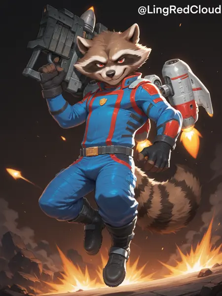 Marvel Rivals Skin Series-Rocket Raccoon | 漫威争锋皮肤系列-火箭浣熊 『Illustrious』 - Guardians of the Galaxy