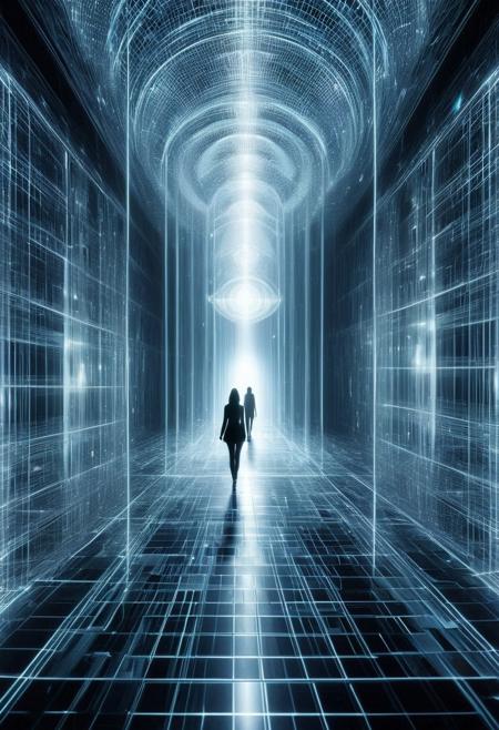 (hologram:0.6). She moves through shadows and light,, photographic art, optical illusions, architectural installations, distorted perspectives