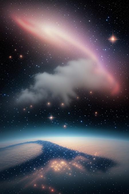 Space-themed hazy misty scene depicting an alien emerging from the fog
    <lora:epi_noiseoffset2:1> . Cosmic, celestial, stars, galaxies, nebulas, planets, science fiction, highly detailed