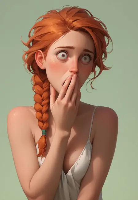 covering own mouth - XL