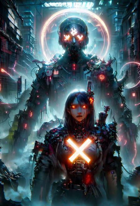 Cyberpunk,sci-fi,dark-fantasy,kodak portrait 400,8k,soft light,volumetric lighting,highly detailed,britt marling style 3/4,portrait photo of a war man cyborg robot in a chemical laboratory + face,face is skullbone with scares,intricate,elegant,highly detailed,devil-armor,2D motifs detailed dark fantasy digital painting,artstation,concept art,smooth,sharp focus,illustration,art by Otomo Katsuhiro and Shir Masamune and Oshii Mamoru. Cosmic light in backfront,