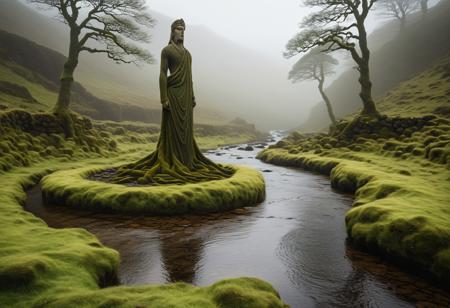 A mystical image rooted in Celtic folklore, showing legendary figure Cú Chulainn. The setting includes foggy glens and sacred rivers, capturing the essence of an enchanted, ancient Ireland.
minimalism, earth art, natural materials, large-scale installations, textured surfaces, organic forms, geometric simplicity, earthy tones, raw textures, spatial awareness, Japanese aesthetics, mono-ha movement, meditative atmosphere, sensory experience, stone and soil materials, environmental harmony