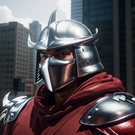 Hyperrealistic art of  <lora:Super Shredder SD1.5:1.2>
super shredder a man in armor with a red cape, Extremely high-resolution details, photographic, realism pushed to extreme, fine texture, incredibly lifelike