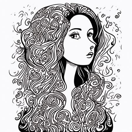 <lyco:Doodle_Sa_May :1.0> woman  by doodle style