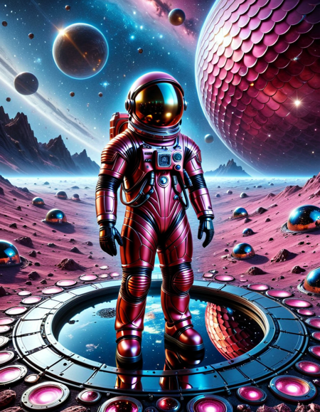 lazympos,high_quality,highres,beautiful,detailed,(masterpiece, best quality:1.2),absurdres,8k,HDR,retro,perfect lighting,
(maximum ultra high definition image quality and rendering:3),maximum image detail,maximum realistic render,(((ultra realist style))),realist side lighting,8K high definition,realist soft lighting,
solo_focus,a macro HD photo of a giant reddish-pink scales Astronaut,scaleboundsdx,Standing against the backdrop of a vast,star-studded galaxy with sleek,glowing UFOs hovering in the distance,a planetary ring curves on the horizon behind the Astronaut,casting a soft reflection onto the Astronaut's radiant body,the lights are surreal,
<lora:lazympos:1>,<lora:TrendCraft_The_Peoples_Style_Detailer-v2.1A-3_12_2025-SDXL:1>,<lora:scaleboundsdxl:1>