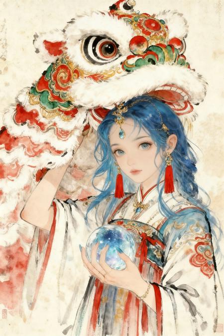 “Awakened Lion” Ink-Style Illustration v1.0