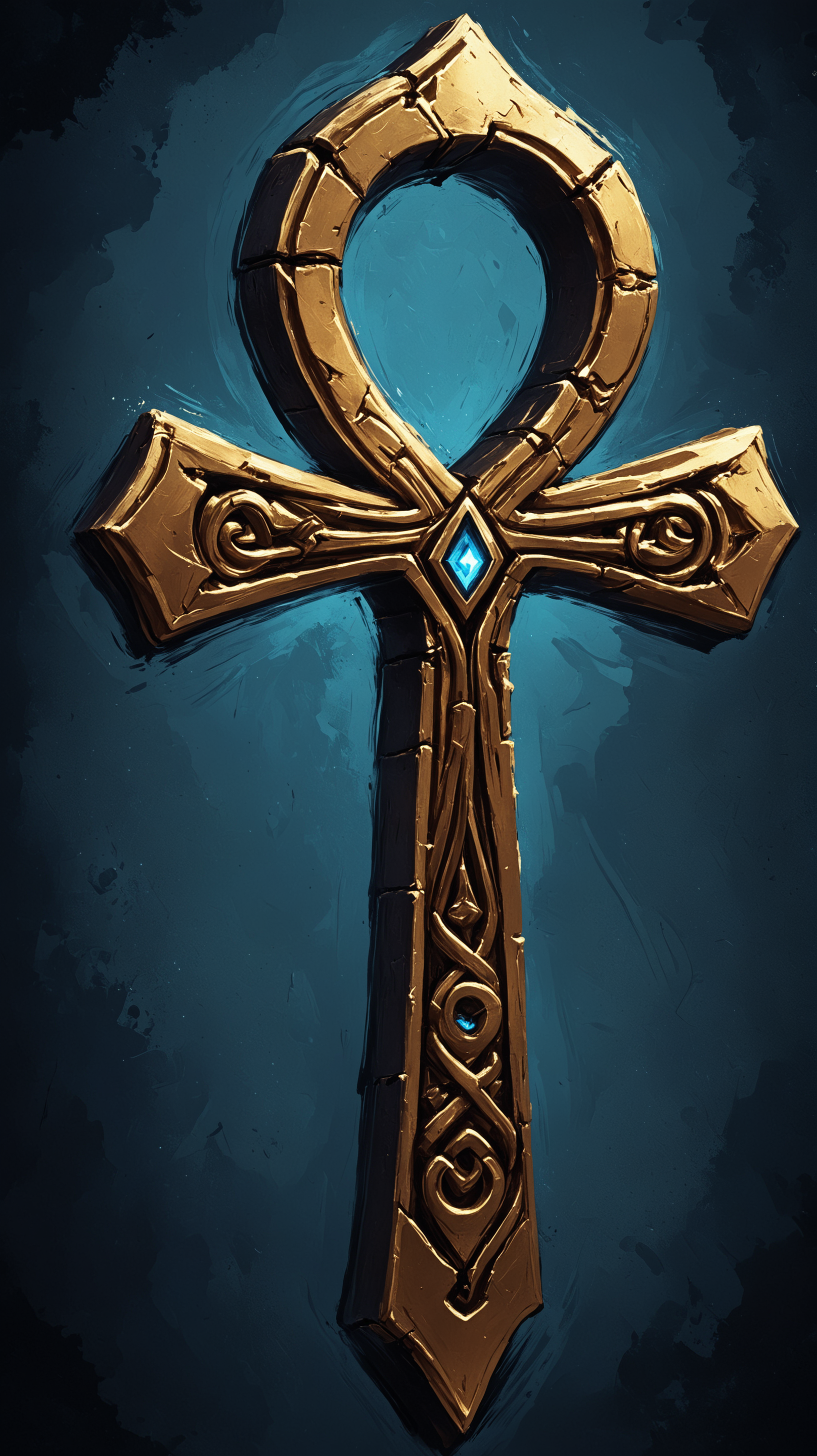 Digital painting style, (brushstrokes:1.2), epic Ankh <lora:PainterlyFantasiaSDXL:1.1>