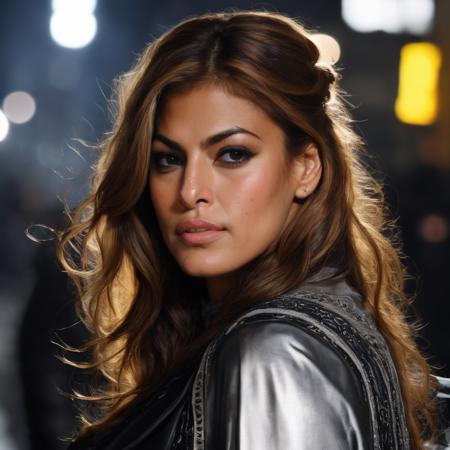 eva_mendes, <lora:EvaMendesXL:1>, portrait, close up, instagram selfie, (( very long hair, hair over eye, wild hair, braids)), wearing gothic styled outfit, foggy, dim neon light, noir style, dystopian city at night, dirty street, ((perfect eyes, detailed eyes,realistic eyes)), ((sharp face, detailed face, realistic face, naturtal skin, realistic skin, detailed skin, pores))