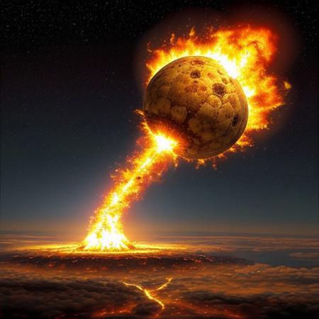 *Mafreidyne (Heavier Nuclear) + Maralagidyne (Heavier Fire) + Megidolaon (Heavier Almighty) + Hieroglyphein (Heavier Egyptian Light Curse) + Armageddon (Heavier Theurgy)*
A greater severe Almighty Blazing Theurgy Nuclear Ray explosions