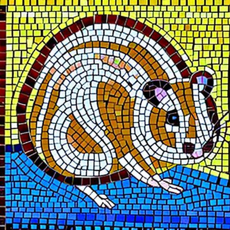 mosaic art hamster