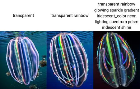 Ctenophora combjellies transparent