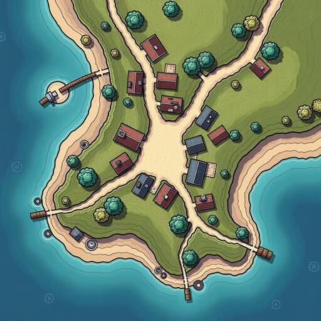 Envy Flux Fantasy Town Map 01 - Town and village maps for D&D and other RPGs v01c