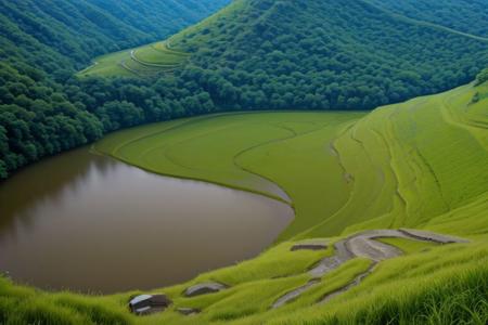 Rice terrace, bright