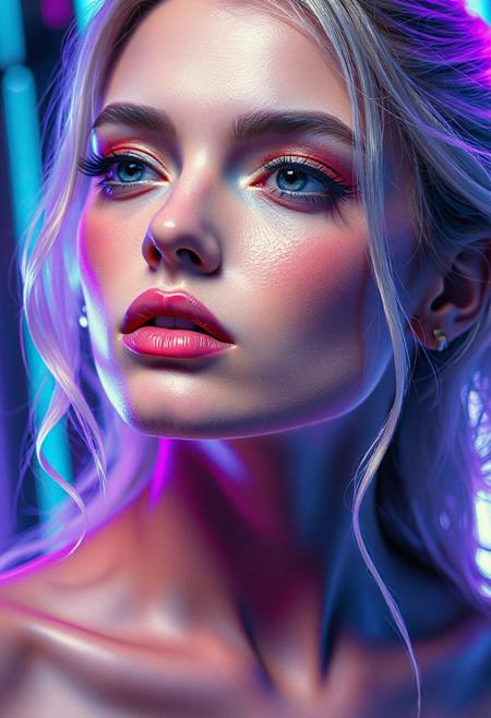 high quality design aesthetics, synth pop, detailed, pop album cover, beautiful young white woman