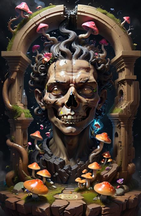 {"prompt": "Mental hoarder Stacked, packed, Cracked. Under agonizing artifacts. Brain in a maze. A headspace Of sheer disorder Somehow. I disallow Hopeless surrender And find within me A soul, so tender. I trace A path through The labyrinth. A twisting menagerie Of long-suffering monsters. Then, ever the underdog, I grew. A gleam Disturbed my doom I knew My unlocking would be Shrooms. Even from this sealed seam Tomb. So I drank the dank, Earthy brew And let my ego Draw a blank. In black, sticky Trauma I sank. I left so much behind A schism In my existence. Not unprecedented (For this perennial orphan) But, These reclaimed endorphins I defined. My body, mind, soul Intertwined. Finally, I am whole.", "negative_prompt": "dead corpse, skeleton", "seed": 2318383954, "use_stable_diffusion_model": "juggernautXL_v9Rdphoto2Lightning", "clip_skip": true, "use_controlnet_model": null, "use_vae_model": "", "sampler_name": "euler", "width": 832, "height": 1280, "num_inference_steps": 7, "guidance_scale": 3.0, "use_lora_model": "ChalkDustStyleSDXL", "lora_alpha": 0.8, "use_embeddings_model": null, "tiling": null, "use_face_correction": null, "use_upscale": null}