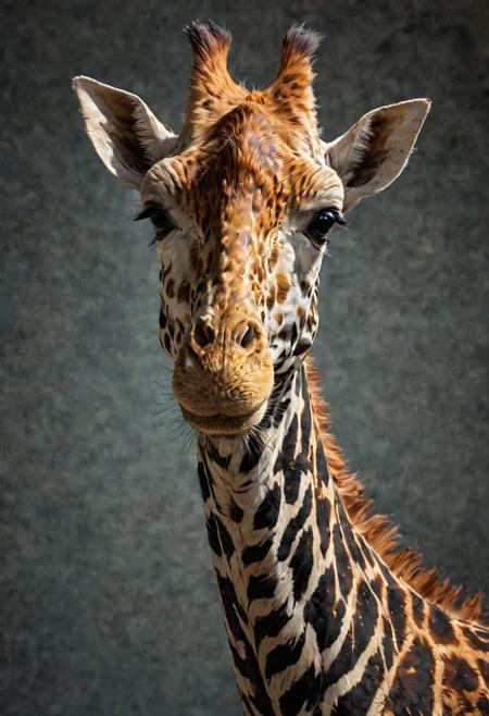 RAW photo, super realistic photos, , realistic, photo, masterpiece, high resolution, best quality, high depth, volumetric lighting, sun shining day,  a singular giraffe with unusual zebra pattern skin,