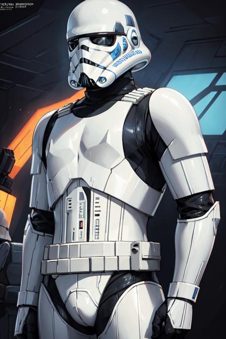 masterpiece, best quality, absurdres, 1boy, solo, StromTrooper, armor, helmet, <lora:StormTrooper:1>