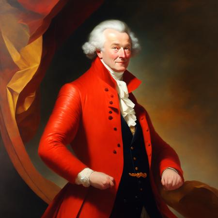 (ducreux style:1) a painting of a man in a red jacket <lora:djzDucreuxV21_LoraBooth:1>