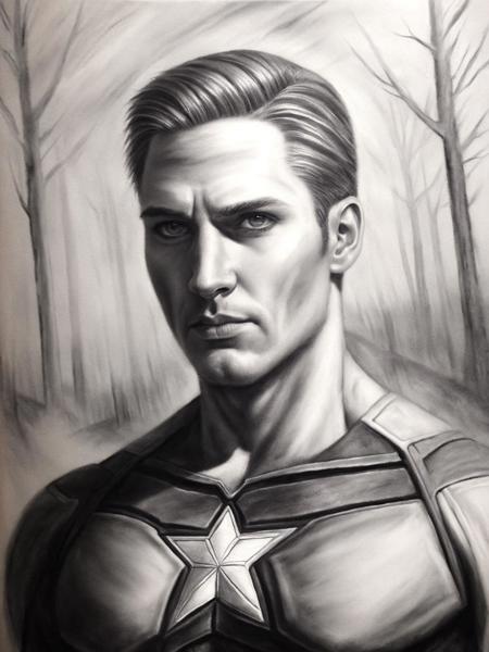 a man 35 yo in the suit Captain america by marvel, bright lighting, ethereal atmosphere, background ice ,freezing , fog of cold     <lora:PenciLora:0.7> (artgirtstyle), (artgirtstyle3), (artgirtstyle2)
