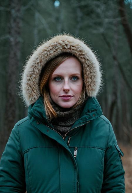 woman wearing a winter parka