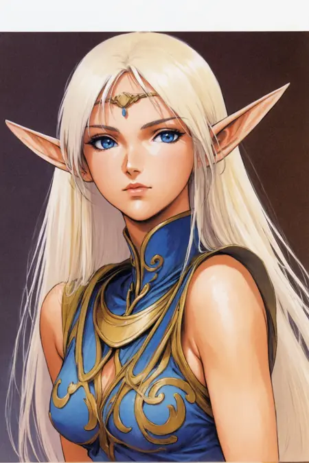 [XL] Yutaka Izubuchi/出渕裕/出渊裕 《Record of Lodoss War》/《ロードス島戦記》/《罗德岛战记》 -Deedlit -Artist Style