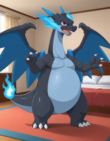 Mega Charizard X - Pokemon - SDXL(Pony)