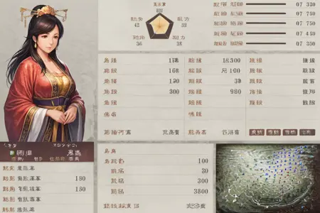 Three Kingdoms Status Screen Style