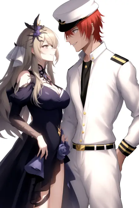 Captain x Fallen Rosemary (Honkai Impact 3rd)