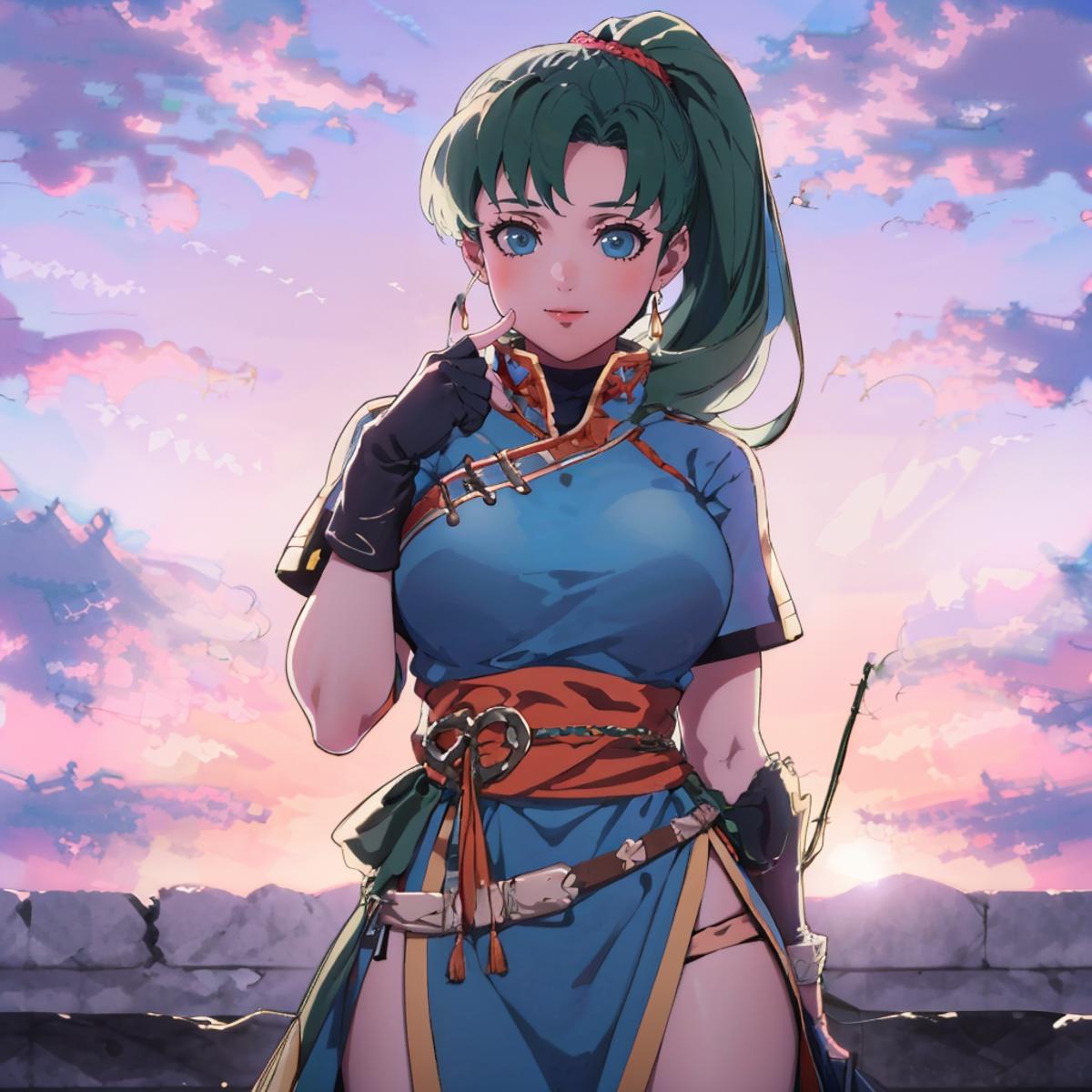 Lyn (Fire Emblem: The Blazing Blade + 5 Heroes Outfits) LoRA image by novowels