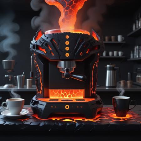 <lora:World_of_Brimstone_XL:1> worldofbrimstone, scifi, coffee machine on a bar counter,