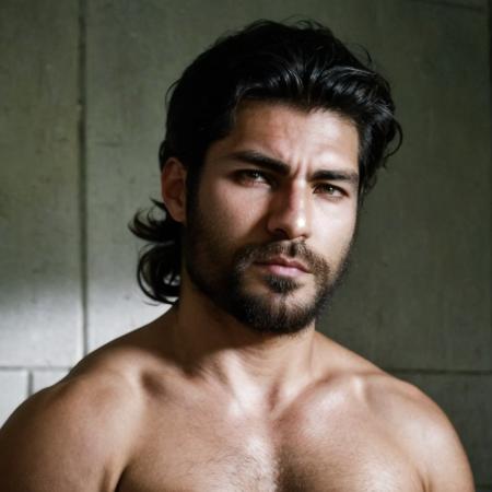 1boy, beauty face focus, Thiago Lacerda, <lora:Thiago Lacerda:0.8>, realistic, photograph, beard, muscled,