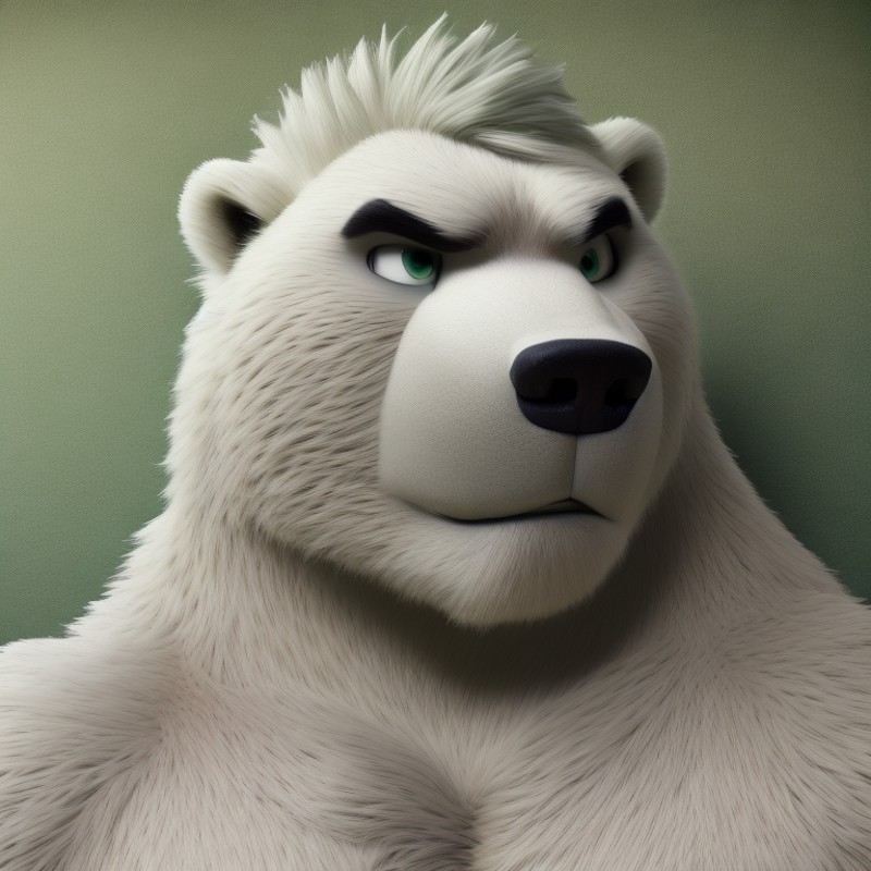 furrender style, polar bear
