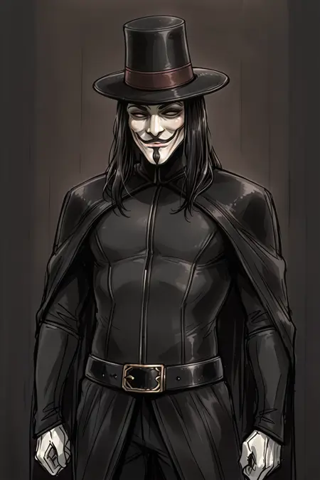 Guy Fawkes Mask - V for Vendetta - Anonymous