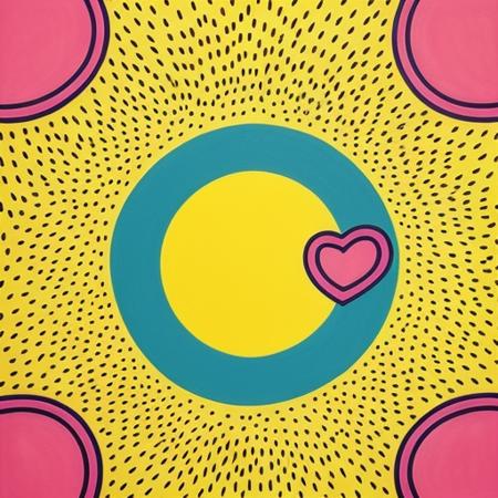 (Keith Haring),masterpiece,fantasy,
8k uhd,high quality,expressions,dreamlike,simple_background,striped_background,polka_dot,halftone_background,heart_background,abstract_background,(multicolored_background),