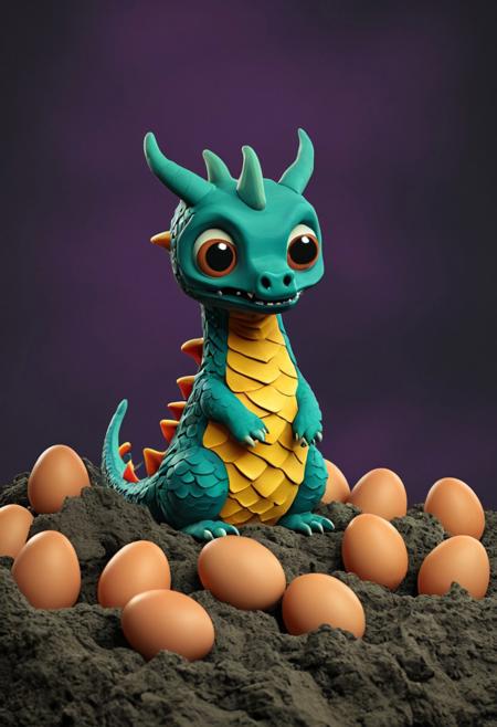 novuschroma51 style, dragon, cute, meme, DOGE, eggs getting less expensive