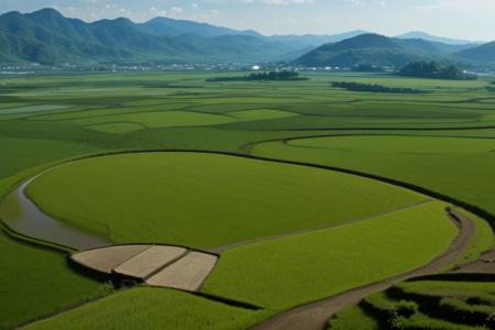 Rice terrace, bright