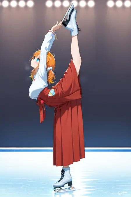 Civitai アイスフィギュア ビールマンスピン / Figure skating Biellmann spin