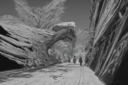 drawing in the style of tsutomu nihei manga monochrome grayscale