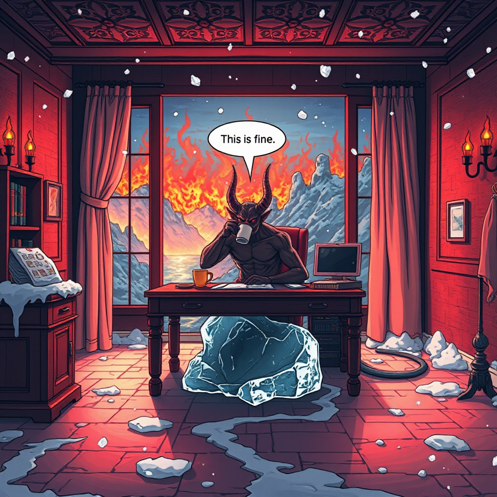 image_of_a_demon_in_a_hellish_office___a_window_overlooks_a_beautiful__horrific_view_of_a_lake_of_fire___in_the_center_of_the_room__the_demon_sits_at_his_desk_drinking_coffee___the_floo_3466905229.png