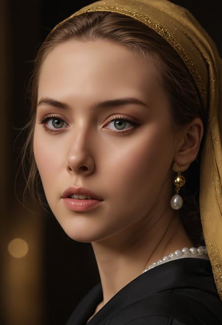 Scarlett Johansson,(Girl with a Pearl Earring by Johannes Vermeer:1.1),simple background,Studio lighting,(High quality, Highly detailed, Sharp focus, 8K UHD, Hasselblad H6D-50c, Art photography),pure black background,hanfu,black clothes,
bokeh,f1.4,40mm,photorealistic,raw,8k,textured skin,skin pores,intricate details,<lora:epi_noiseoffset2:1>,<lora:crowd_notrigger:1>,BeyondSDXLv3,<lora:bright_blue_eyes:1>,, ultra quality, ultra detailed, intricate details, 8k, hdr, epic realistic, tilt-shift, Bokeh, dramatic light, dynamic lighting, golden hour, moody lighting, night time, shadow, award-winning, ultrarealistic, octane<lora:WildcardX-XL-Detail-Enhancer:1><lora:WildcardX-XL-Detail-Enhancer:1><lora:WildcardX-XL-Detail-Enhancer:1><lora:WildcardX-XL-Detail-Enhancer:1>