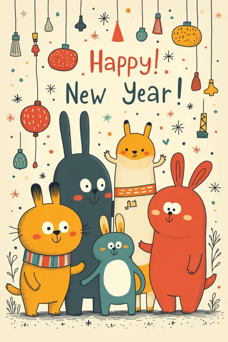 OB俏皮手绘插画Cute hand-drawn illustrations