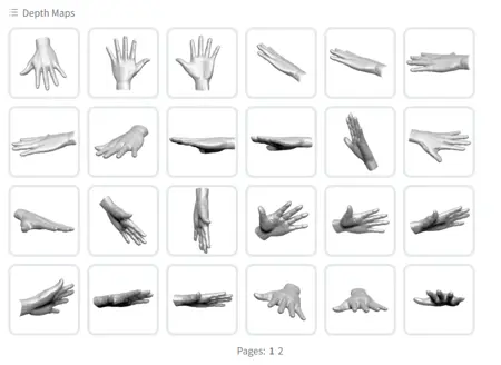 900 Hands Library for Depth Library | ControlNet