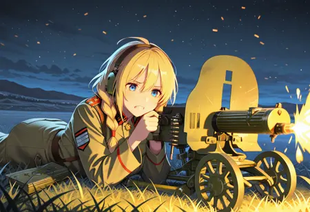 Пулемёт Максима образца 1910 года / PM M1910 (Weapon) for Illustrious