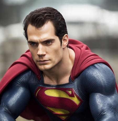 Photo of Henry cavill is superman ,  superhero, upper body,cinematic, movie, grain movie (2023s)1boy, building destroyed , realistic , (8k, RAW photo, best quality, masterpiece:1.2), (realistic, photo-realistic:1.33), best quality, detailed eyes blue, cute,natural lighting, depth of field, film grain, wrinkled skin, sharp,  <lyco:locon_henry_v1_from_v1_64_32:1.0>