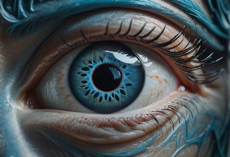 close up shot, eye