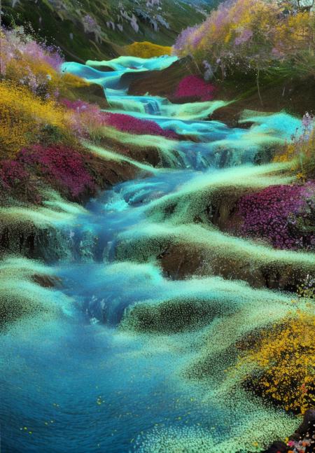 made_of_particles blue_river flowers_meadows  nature  forest